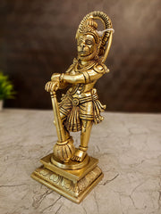Brass Hanuman Standing Idol | Lord Hanuman Premium Brass Statue for Pooja Room, Home & Vastu Decor