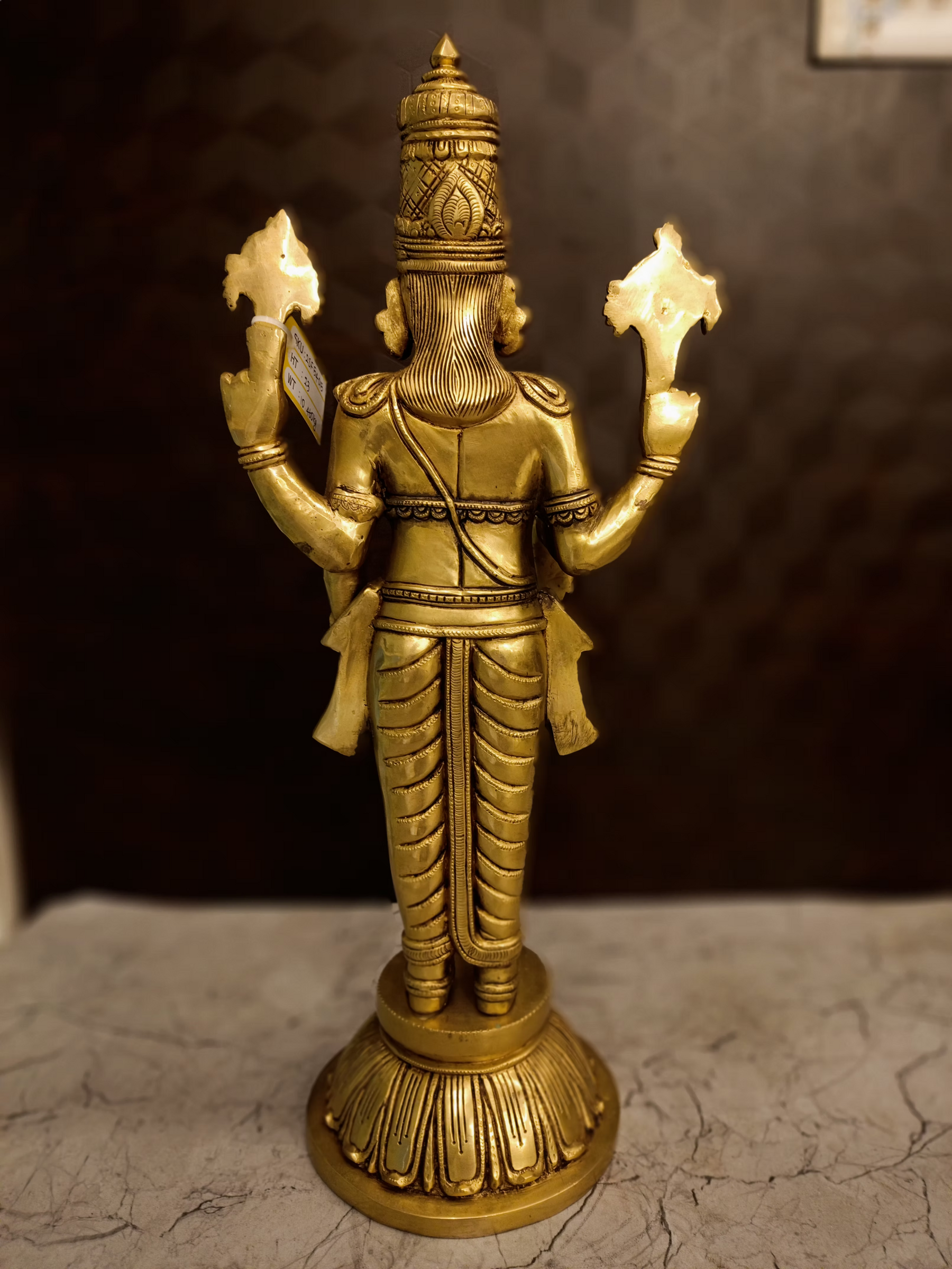 Brass Perumal Idol – 23 Inch | Lord Venkateswara Balaji Brass Statue | Traditional South Indian Pooja Room & Temple Decor