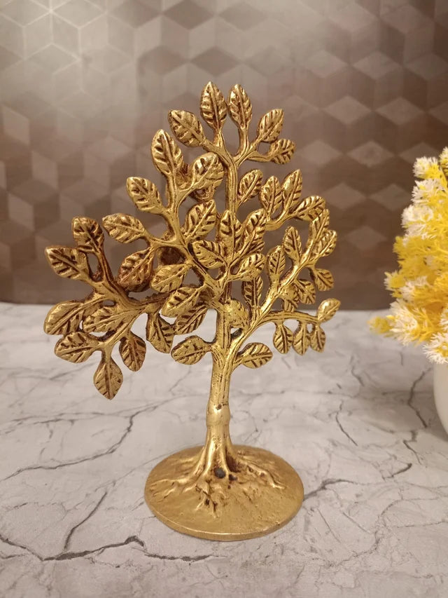 Brass Kalpavriksha Tree Idol 6 Inch – Divine Wish-Fulfilling Tree for Prosperity, Growth & Positive Energy