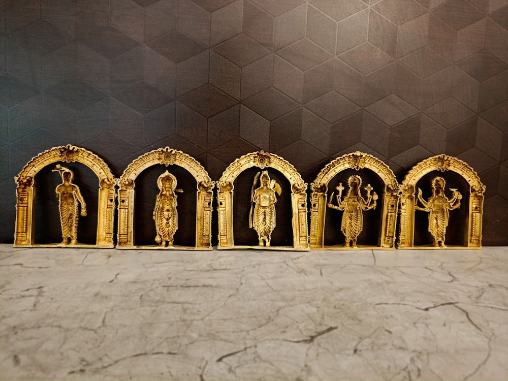 Premium Fine Art Brass Dhasavatharam Wall Mount Set | Masterpiece Ten Avatars of Vishnu for Vastu & Luxury Heritage Decor