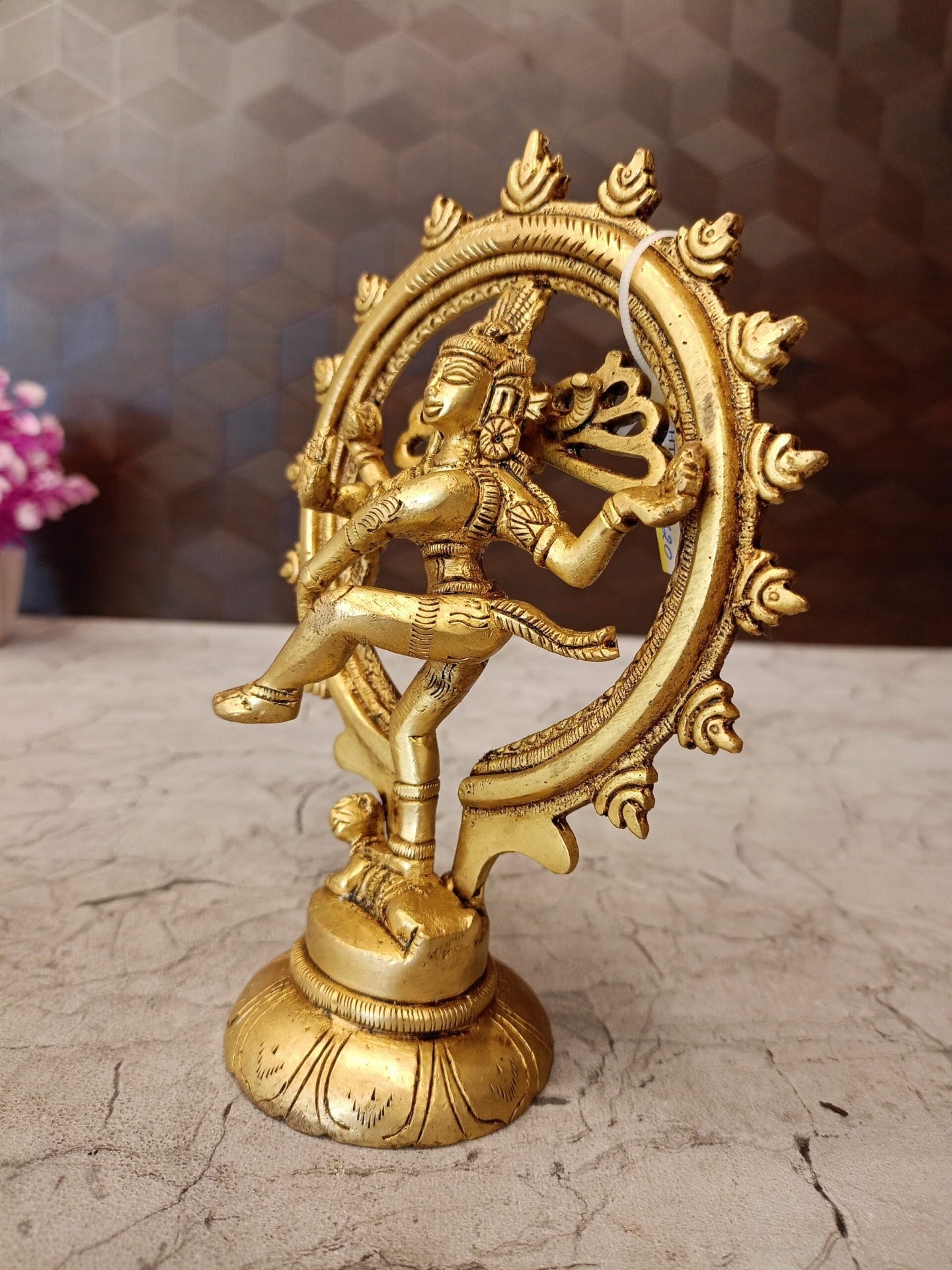 Buy Brass Nataraja Statue | Handcrafted Lord Shiva Natarajar Idol with Antique Finish | Hindu Temple, Pooja Room & Home Decor