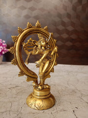 Buy Brass Nataraja Statue | Handcrafted Lord Shiva Natarajar Idol with Antique Finish | Hindu Temple, Pooja Room & Home Decor