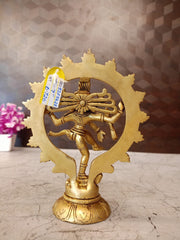 Buy Brass Nataraja Statue | Handcrafted Lord Shiva Natarajar Idol with Antique Finish | Hindu Temple, Pooja Room & Home Decor