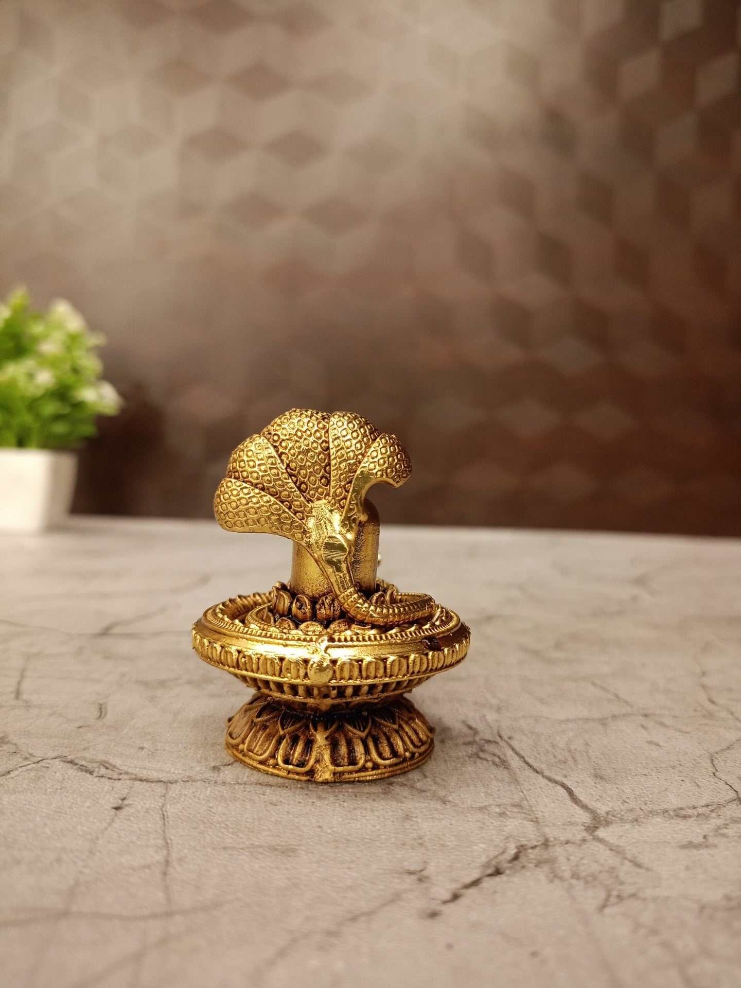 Brass Fine Art Nandi Statue (2.5 Inch) | Handcrafted Pure Brass Lord Shiva Nandi Idol for Home Temple & Decor