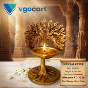 Brass Kalpavriksha Tree Diya | Divine Wish-Fulfilling Tree Brass Oil Lamp for Pooja, Home & Vastu