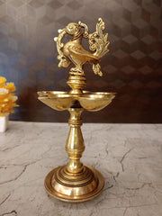 Brass Five Face Annam Kuthu Vilakku | Traditional Handcrafted Brass Deepam for Pooja, Home & Vastu