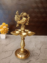 Brass Five Face Annam Kuthu Vilakku | Traditional Handcrafted Brass Deepam for Pooja, Home & Vastu