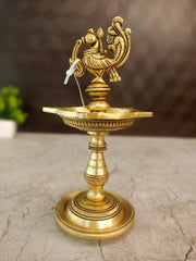 Brass Five Face Annam Kuthuvilakku | Traditional Handcrafted Brass Deepam for Pooja, Home & Vastu