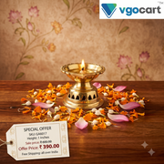 Brass Lotus Diya | Mini Handcrafted Brass Oil Lamp for Pooja, Festive Decor & Spiritual Gifting