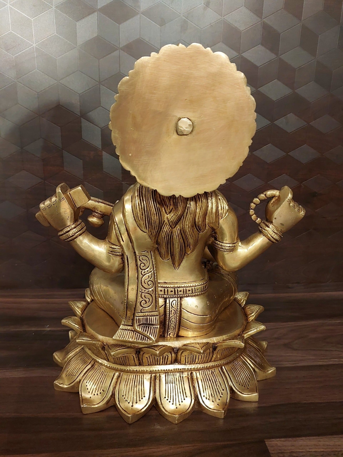 Brass Saraswathi Idol on Lotus Base | Premium Goddess Saraswati Brass Statue for Pooja, Study Room & Home Decor