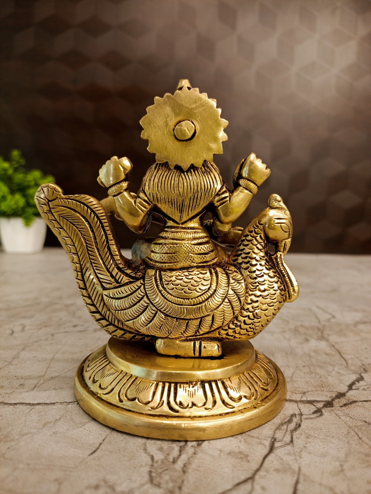Brass Saraswathi Idol Sitting on Annam | Premium Goddess Saraswati Brass Statue for Pooja, Study Room & Home Décor