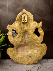 Brass Ganesha Wall Mount Idol | Premium Lord Ganesha Brass Wall Hanging for Pooja Room, Home & Vastu Decor