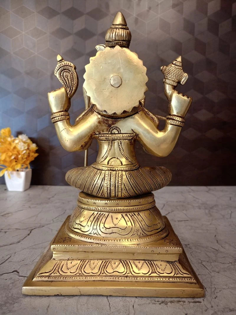 Brass Kamatchi Amman Idol – 10 Inch | Traditional Goddess Kamakshi Statue for Pooja Room & Home Temple