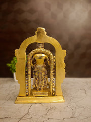 8″ Brass Malaysia Murugan with Arch Idol | Premium Lord Murugan Brass Statue for Pooja, Home & Vastu