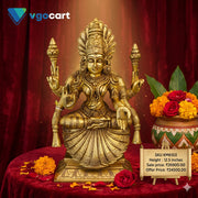 Brass Padmavathi Thayar Idol – 12.5 Inch | Traditional Goddess Padmavati Statue for Pooja Room & Home Temple