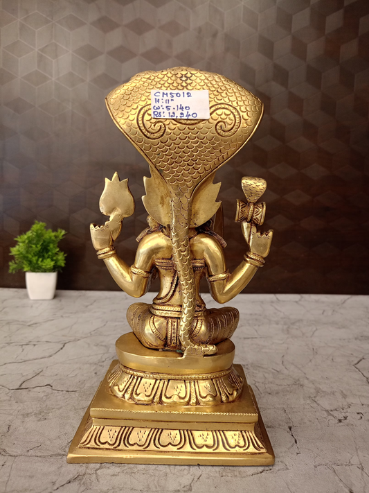 Brass Karumari Amman Idol – 11 Inch | Traditional Karumariamman Goddess Statue for Pooja Room & Home Temple