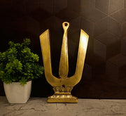 Premium Brass Sangu Chakra Namam Wall Mount 7" | Lord Vishnu Balaji Wall Hanging