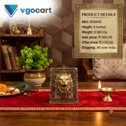 Premium Brass Table Top Lion Showpiece 3" | Majestic Animal Figurine Decor