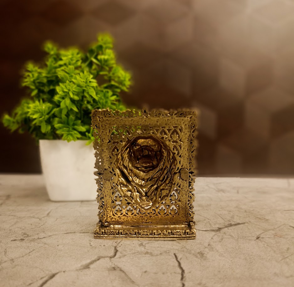Premium Brass Table Top Lion Showpiece 3" | Majestic Animal Figurine Decor