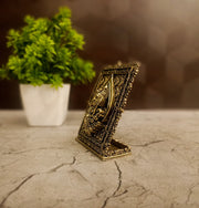 Authentic South Indian Brass Murugan Face (3") – Fine Art Tabletop Kartikeya Decor