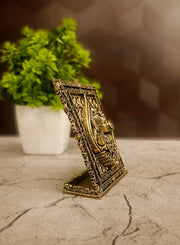 Authentic South Indian Brass Murugan Face (3") – Fine Art Tabletop Kartikeya Decor