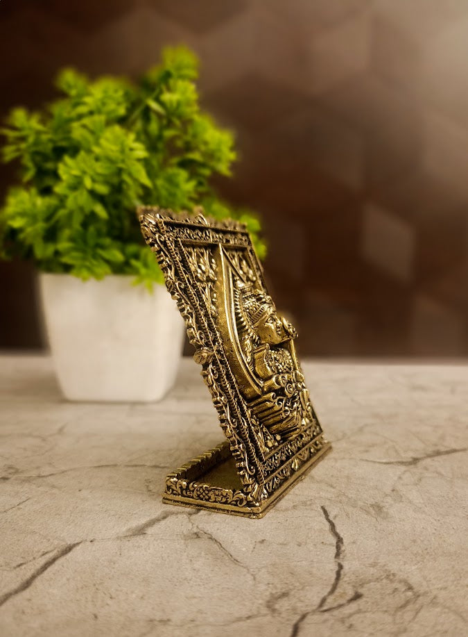 Authentic South Indian Brass Murugan Face (3") – Fine Art Tabletop Kartikeya Decor