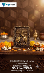 Premium Brass Fine Art Table Top Krishna Idol 3" | Lord Krishna Flute Statue