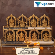Premium Brass Ashtalakshmi Wall Mount  | Eight Forms of Lakshmi Wall Hanging