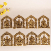 Premium Brass Ashtalakshmi Wall Mount  | Eight Forms of Lakshmi Wall Hanging