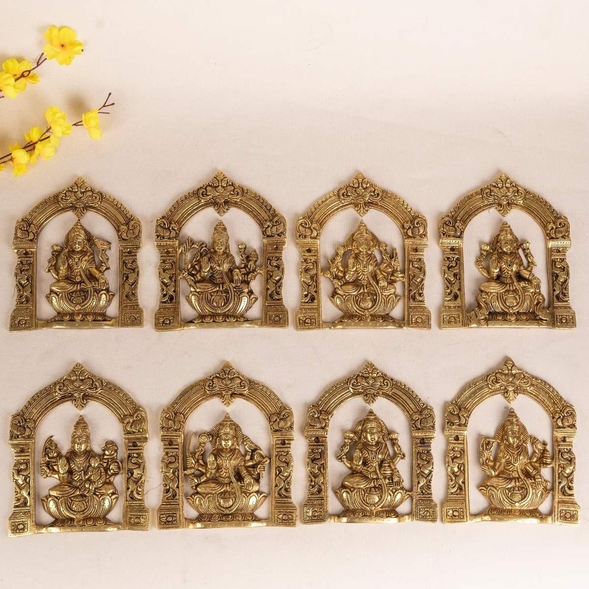 Premium Brass Ashtalakshmi Wall Mount  | Eight Forms of Lakshmi Wall Hanging
