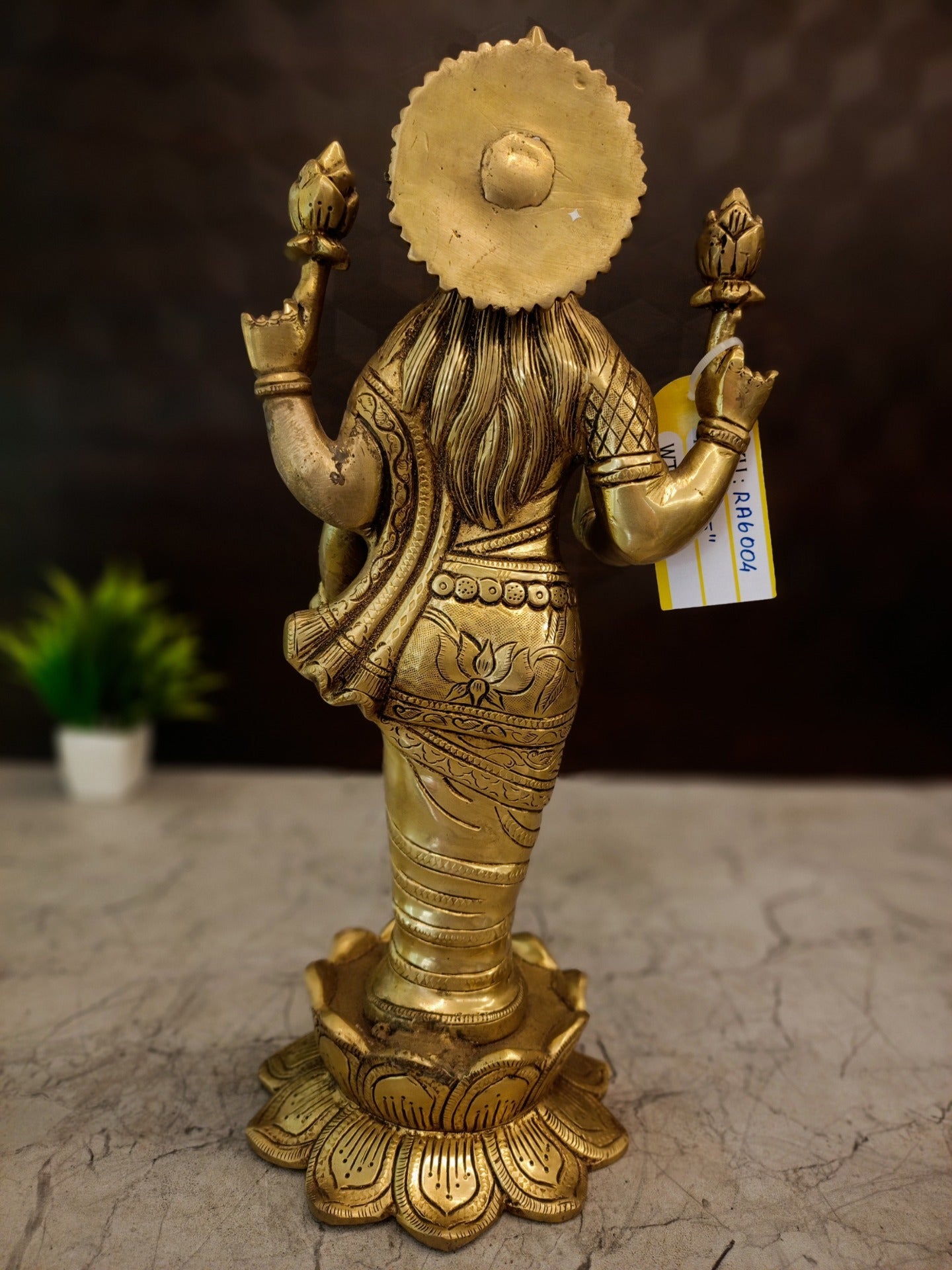 Premium Brass Maha Lakshmi Idol | Large Goddess of Wealth Statue