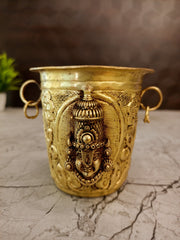 Brass Perumal with Lakshmi Padi | Authentic South Indian Puja Idol for Wealth & Prosperity