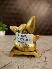 Brass Ganesha Idol | Small Handcrafted Ganapati Statue for Car Dashboard & Pooja