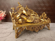 Premium Brass Sofa Ganesha Idol | Elegant Home Decor & Divine Wedding Gift