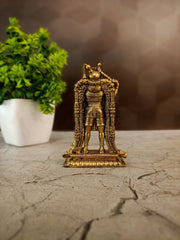 Brass Karupparayan Idol | South Indian Guardian Deity (Kaval Deivam) for Pooja & Protection