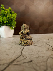Brass Annapoorani Miniature Idol | Goddess of Nourishment & Abundance for Pooja & Kitchen