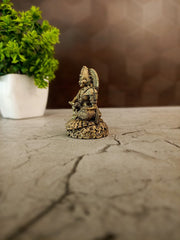 Brass Annapoorani Miniature Idol | Goddess of Nourishment & Abundance for Pooja & Kitchen