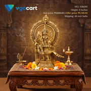 Brass Thiruparankundram Murugan Idol | Majestic South Indian Kartikeya Statue for Pooja & Vastu