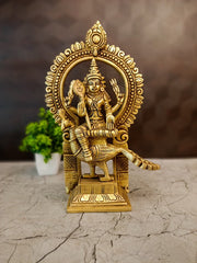 Brass Thiruparankundram Murugan Idol | Majestic South Indian Kartikeya Statue for Pooja & Vastu