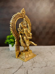 Brass Thiruparankundram Murugan Idol | Majestic South Indian Kartikeya Statue for Pooja & Vastu