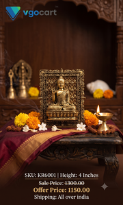 Brass Fine Art Buddha Idol | Zen Tabletop Decor & Vastu Showpiece