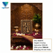 Brass Fine Art Tabletop Radha Krishna | Miniature Divine Love Idol for Desk & Vastu Decor