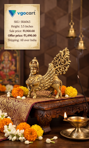 Brass Fine Art Kamadhenu Idol | Wish-Fulfilling Divine Cow Statue for Vastu & Home Decor