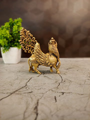 Brass Fine Art Kamadhenu Idol | Wish-Fulfilling Divine Cow Statue for Vastu & Home Decor