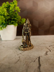 Brass Fine Art Malaysia Murugan Idol | Batu Caves Kartikeya Statue for Pooja & Car Dashboard