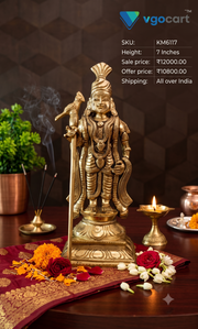 Premium Bronze Raja Murugan Idol | Royal Kartikeya Statue for Pooja & Vastu