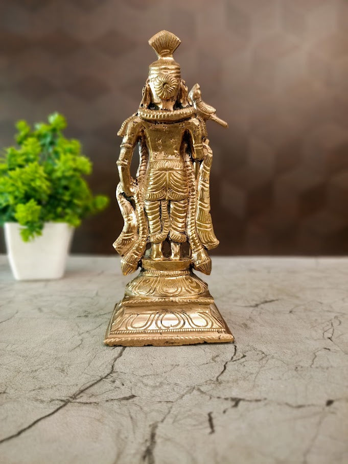 Premium Bronze Raja Murugan Idol | Royal Kartikeya Statue for Pooja & Vastu