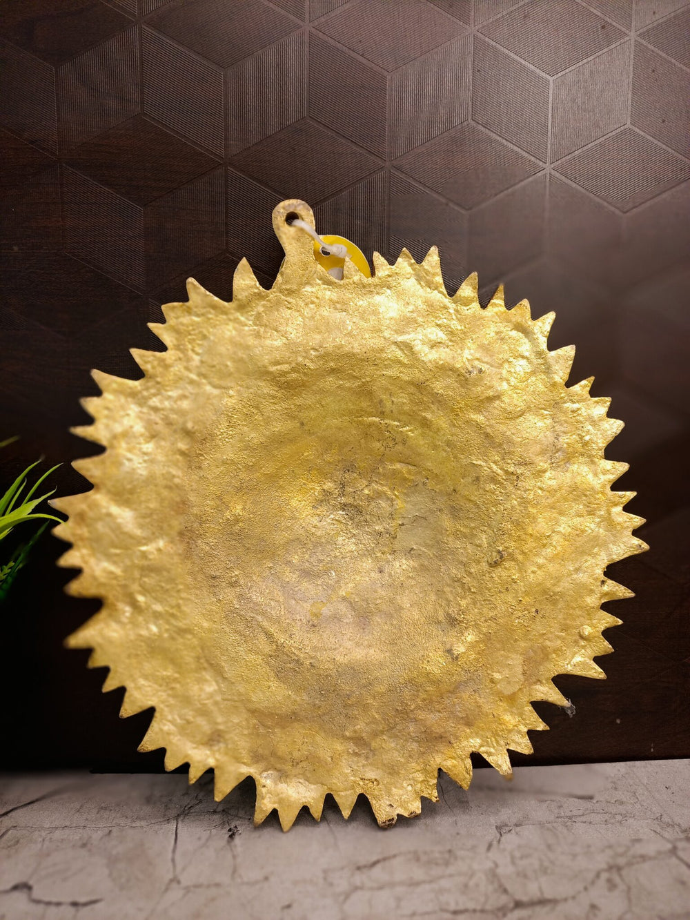 9″ Brass Sun Face Wall Mount | Surya Dev Decorative Wall Hanging for Home, Entrance & Vastu Decor