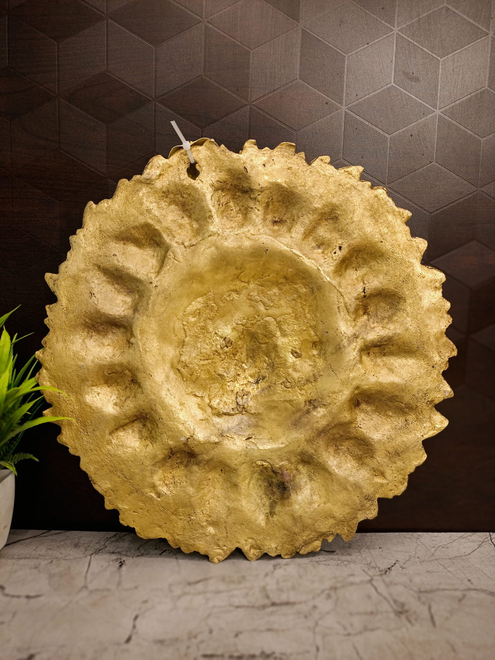11.5″ Brass Sun Face Wall Mount | Surya Dev Wall Hanging for Home, Entrance & Vastu Décor