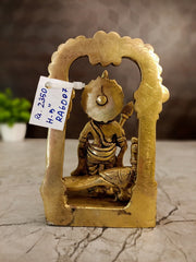 Antique Brass Lord Murugan Swamy with Arch and Peacock